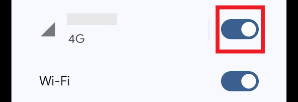 クイック設定からAndroidのモバイルデータ通信を設定する方法3
