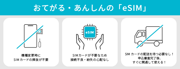 おてがる・あんしんの「eSIM」