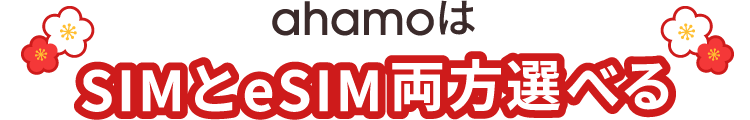ahamoはSIMとeSIM両方選べる