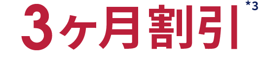3ヶ月割引*3