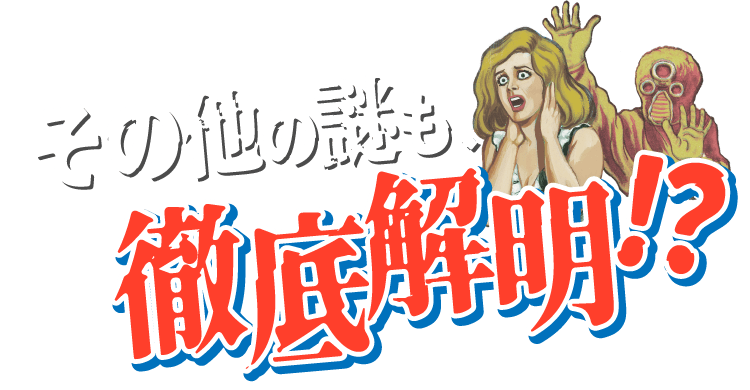 その他の謎も、徹底解明！？