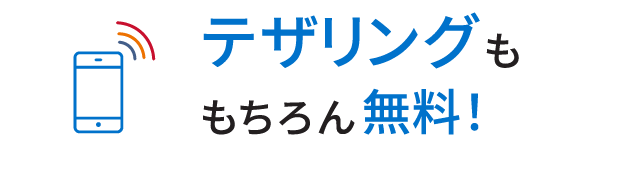 テザリングももちろん無料!